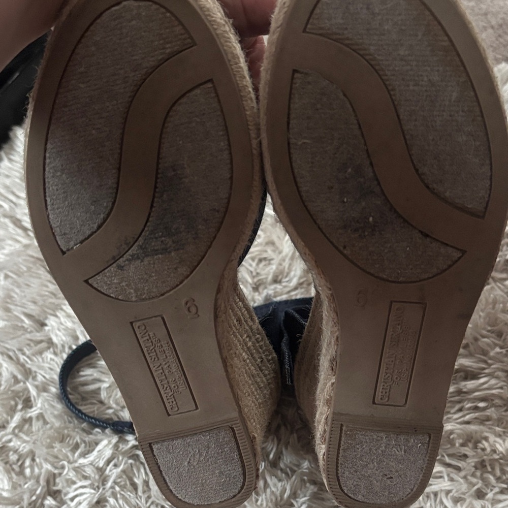 Women's denim Wedge Sandals - Picture 4 of 5